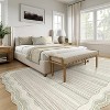 Lahome Machine Washable Gradient Border Wave Floor Mat-Soft Carpet for Living Room, Bedroom, or Entryway - 3 of 4