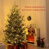 Whisen 9FT Prelit Artificial Christmas Tree with 300 LED Lights, 1939 Branch Tips, Wide Base - Green - 3 of 4