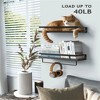 Angel Sar Bathroom Shelf with Towel Bar, Set of 2 Rustic Floating Wall Shelves, Solid Paulownia Wood Storage - 4 of 4