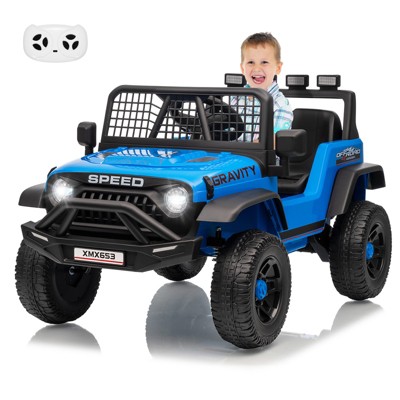 12V Kids Ride On Truck Car, Kids Electric Vehicles Car W/Parent Remote Control, 3 Speeds, Music & Horn, Christmas Gifts for 3-8 Years Kids