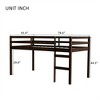 COWLOWN Twin Loft Bed with Ladder, Solid Rubber Wood Low Height Loft Bed with Storage Space & Strengthened Slats - 2 of 4