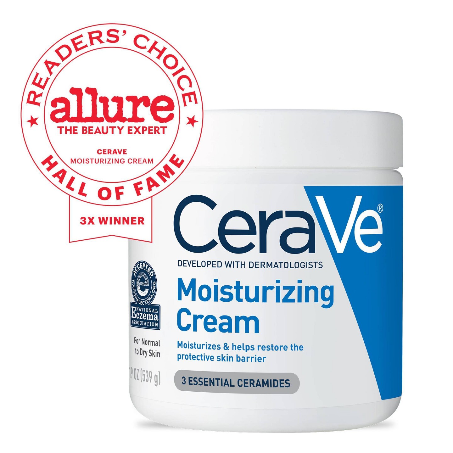 Увлажняющий крем для лица и тела CeraVe для нормальной и сухой кожи, 16 fl oz, цвет: Кремовый — фото 3