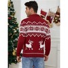 Clearlove Mens Ugly Christmas Sweaters Snowflakes Holiday Reindeer Printed Shawl Collar Knitted Long Sleeve Pullover Jumpers - 4 of 4