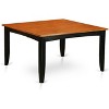 HomeStock 9Pc Square 36/54 Inch Family Table With 18 In Butterfly Leaf And 8 Wood Seat Dining Chairs - 4 of 4