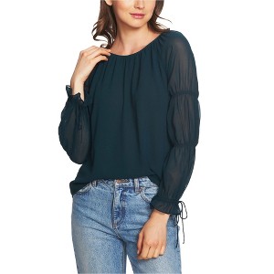1.STATE Womens Double Gathered Sleeve Pullover Blouse - 1 of 1