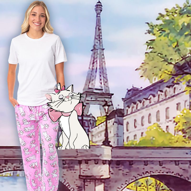 Disney Adult Aristocats Marie Expressions and Bows Pajama Sleep Lounge Pants, 5 of 7