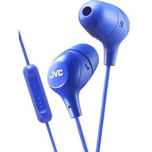 JVC America - JVC HAFX38MA Marshmallow Earphones With Microphone & In-line Remote (Blue) - 1 of 1