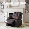 Oversized Swivel Recliner Chair with Heat & Massage - 360° Rotation Manual Rocking Chair - 3 of 4