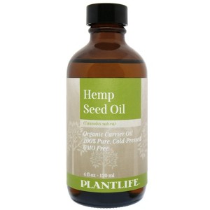 Plantlife Hemp Seed Carrier Oil - Cold Pressed, Non-GMO, and Gluten-Free Carrier Oil for Skin, Hair, and Personal Care - 1 of 2
