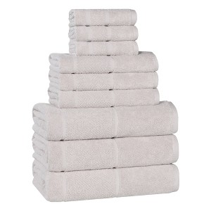 Smart Twist Viscose Cotton Blend Medium Weight Solid Thick Border Towel Set by Blue Nile Mills - 1 of 4