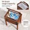 Tangkula Wooden Cooler for Patio 54 Quart Beverage Cooler w/ Handles Rustic Brown - 4 of 4