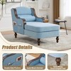 GDFStudio Matteo Retro Chenille Upholstered Oversized Chaise Lounge with Curved Armrest - 4 of 4