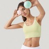 Anna-Kaci Active Women's Scoop Neck Sports Bra with Double Strap Back and Soft Stretch Fabric - 2 of 4