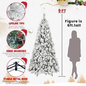 Aghana Digitals 9ft Flocked Tree with PVC & Hard Needle Mix - 1 of 4