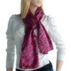 Slickblue Stylish Fushcia Funky Zebra Pattern Silk Scarf - Lightweight,  Fashionable Shawl, Perfect Gift for Women, 2 Sizes - 4 of 4