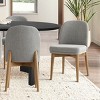 9-Piece Oval Dining Table Set, Modern Wood Table in Black or Oak with 8 Upholstered Dining Chairs, Perfect for Kitchen & Dining Room- Maison Boucle - 2 of 4