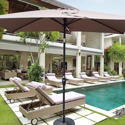 Maria 6x9 ft uv-cut Patio Cantilever Umbrella with Crank and Push Button Tilt without flap, Outdoor Furniture - Maison Boucle