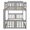 NicBex Twin over Twin Loft Bunk Bed, Modern Wooden Bed Frame with Full Length Guardrails and Ladder for Bedroom - 4 of 4