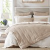 AENKYO All-Season Cotton Gauze Quilt, King 3-Piece Embroidered Crinkled Bedding, Lightweight Collection，comforter set - 4 of 4