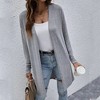 Women's Long Cardigans Knit Buttonless Design Loose Cardigans Long Sleeve - 3 of 4