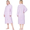 PAVILIA Womens Fluffy Housecoat Zip Robe, Faux Shearling Zipped Up Front Bathrobe, Plush Warm Zipper House Coat Lounger - 2 of 4