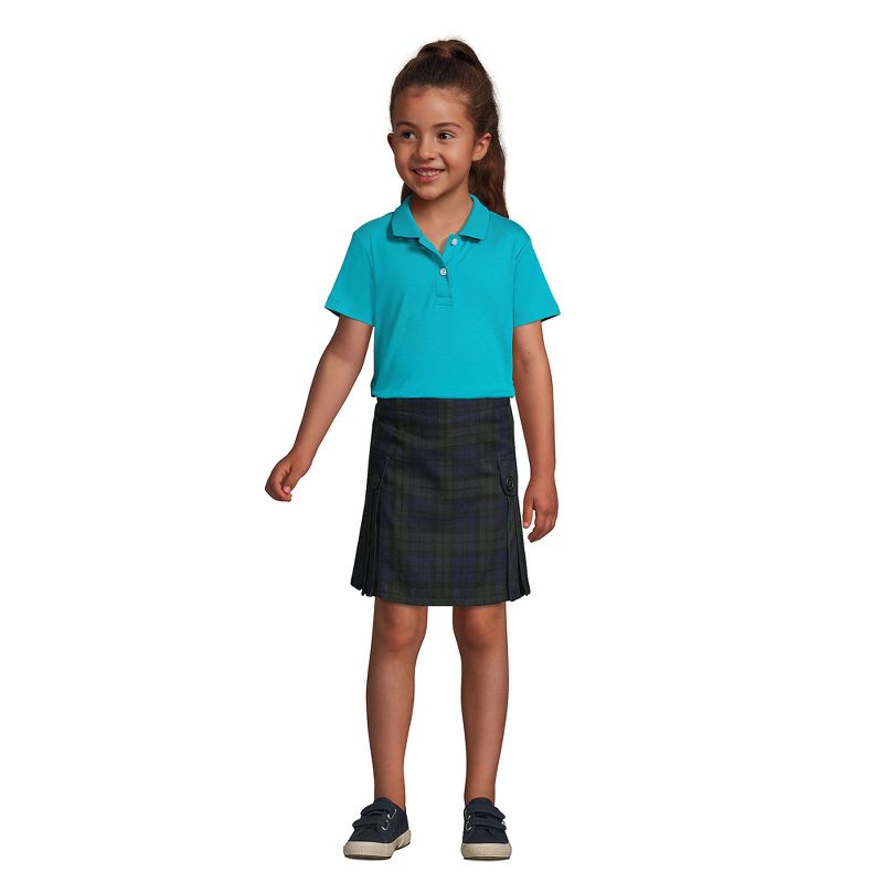 Lands' End School Uniform Kids Short Sleeve Feminine Fit Interlock Polo Shirt, 5 of 6