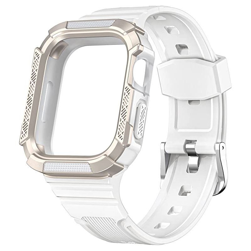 Worryfree Gadgets TPU Band with Protective Bumper Case for Apple Watch 40mm 41mm 44mm 45mm, 2 of 8