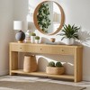 Hommoo 70.9 inch Console Table with 3 Drawers Oak - 4 of 4