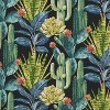 Hatters Floral 2pc Outdoor Seat Cushion Set Black - Pillow Perfect - 2 of 4
