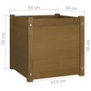 vidaXL Garden Planter Honey Brown 19.7"x19.7"x19.7" Solid Wood Pine - 3 of 4