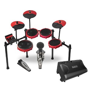 Alesis Nitro Max 8-Piece Electronic Drum Set With Bluetooth, BFD Sounds & DA2108 Drum Amp Red - 1 of 4