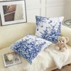 Christmas Tree Pillow Covers 18x18 Set of 2 Winter Blue White Chinoiserie Christmas Decorative - 3 of 4