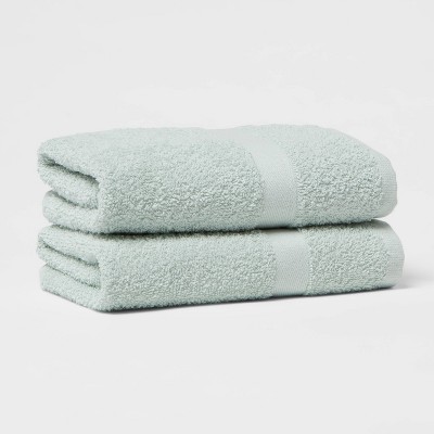 pale green bath towels