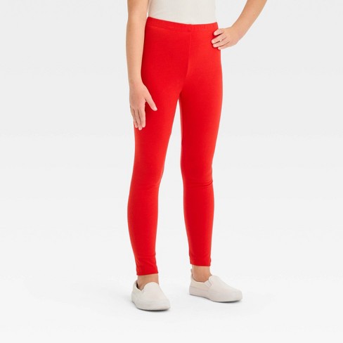 Girls' Leggings - Cat & Jack™ Dark Red XS