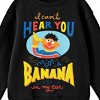 Bioworld Sesame Street Ernie I Can't Hear You Youth Black Crew Neck Sweatshirt - 2 of 2