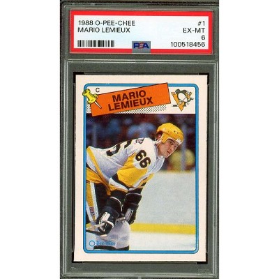 Mario Lemieux Card 1988-89 O-Pee-Chee #1 PSA 6