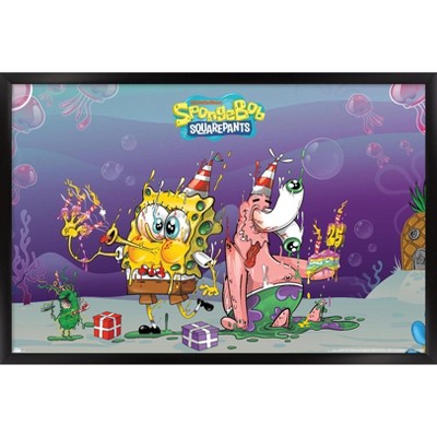 Trends International Nickelodeon Spongebob 25th - Trippy Party Framed Wall Poster Prints