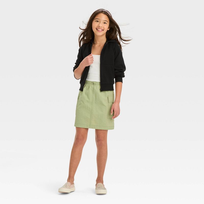 Girls' Cargo Pocket Nylon Utility Skirt - art class™, 4 of 7