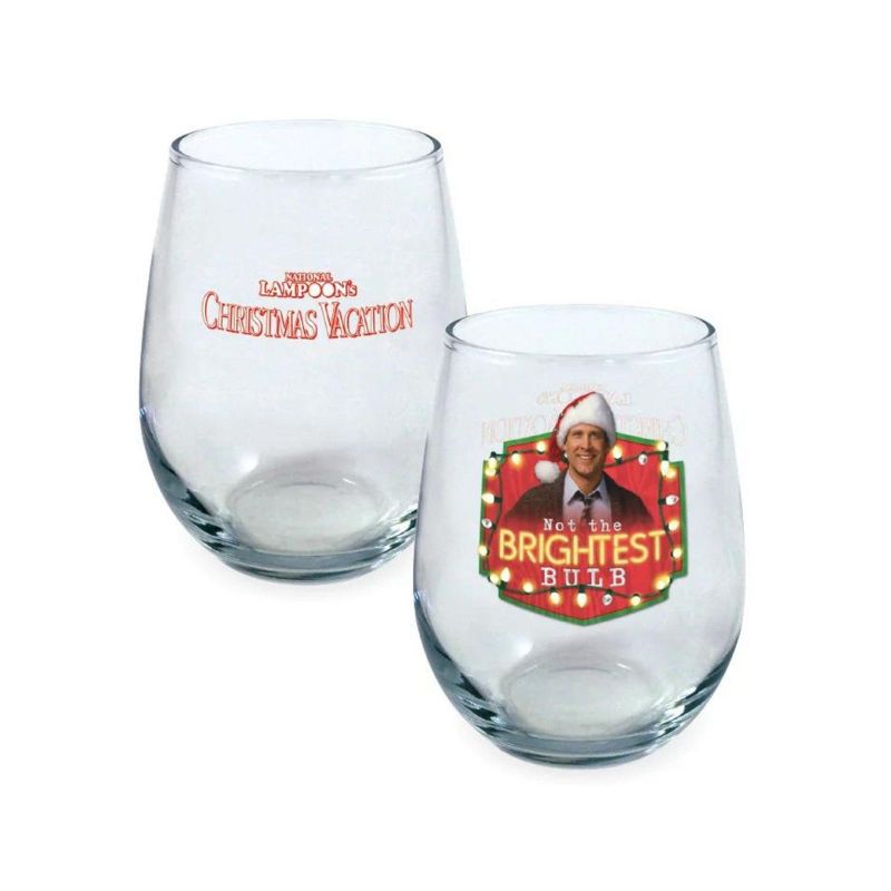 ICUP, Inc. National Lampoon's Christmas Vacation Merry Clarkmas 21oz Stemless Glass 4-Pack, 3 of 7