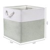 REGALWOVEN Square Fabric Collapsible Storage Basket Bin with Handle for Shelves Closet - 4 of 4