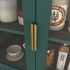 Kumasinova 63" Kitchen Pantry Cabinet with Adjustable Shelves,Tall Storage Cabinet with Doors,Tempered Glass Door Kitchen Cabinet for Living Room - 4 of 4