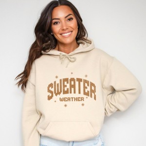 Sweater Weather Knit Print - Women's Graphic Hoodie - 1 of 3