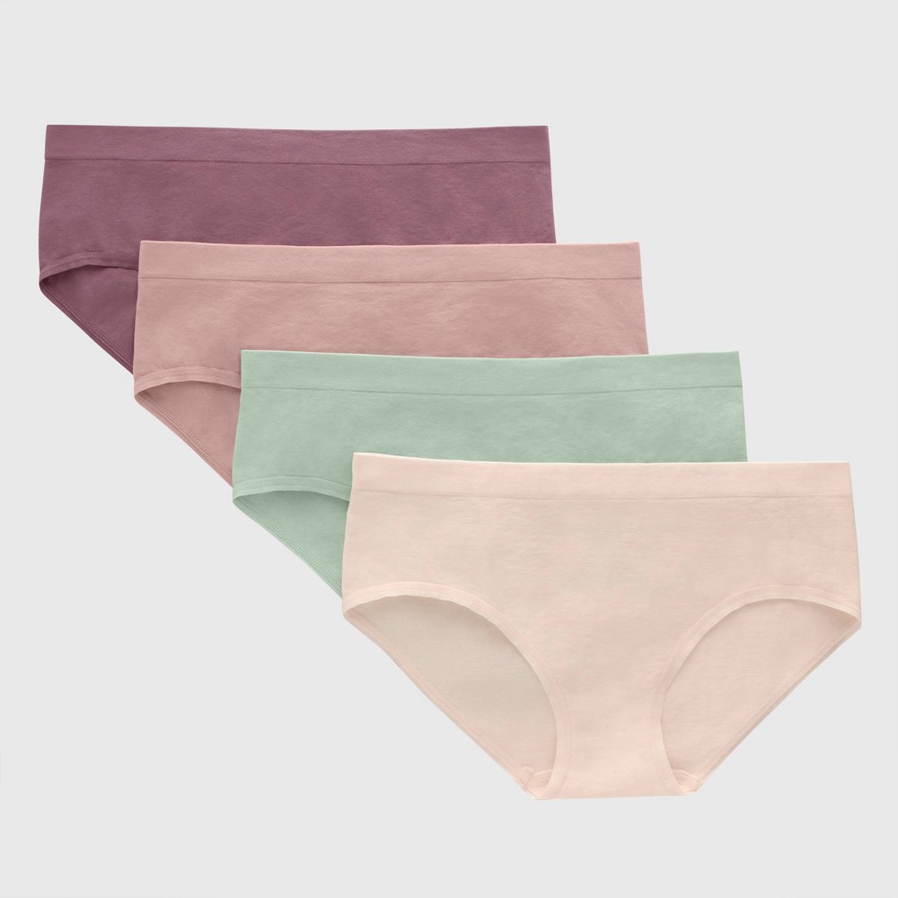 Hanes Girls’ Tween Underwear Seamless Hipster Pack  Assorted  4-Pack