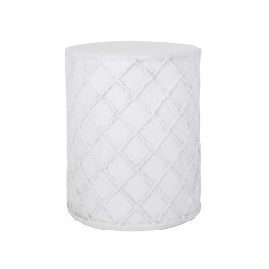MAXZZZ Modern Nautical Concrete End Table – Lightweight, Durable, No Assembly, 15.25” x 18.25” Chic Side Table - 1 of 1