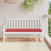 vidaXL Outdoor Garden Bench Cushion, Comfortable Foam-Fiber Filling, Weather-Resistant Oxford Fabric Material, Red, 59.1" x 19.7" x 1.2" - 2 of 4
