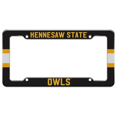 Kennesaw State University Owls Stripes License Plate Tag Frame