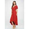 WEST K Women's Georgia Faux Wrap Dress with High-Low Hem and Tie Waist - 3 of 3