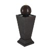 Okak 35.5IN Tall Concrete Column Fountain with Top Ball, Outdoor Fountain with Modern Design, Freestanding Fountain for Garden, Gray - 4 of 4