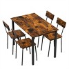 ELJGET 5-Piece Dining Table Set with 4 Chairs, MDF Tabletop with Metal Frame for Small Space, Compact Dinette, Breakfast Nook - 4 of 4
