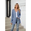 Coolmee Women's Long Sleeve Open Front Cardigan Button Down Ribbed Lightweight Knit Outerwear - 4 of 4